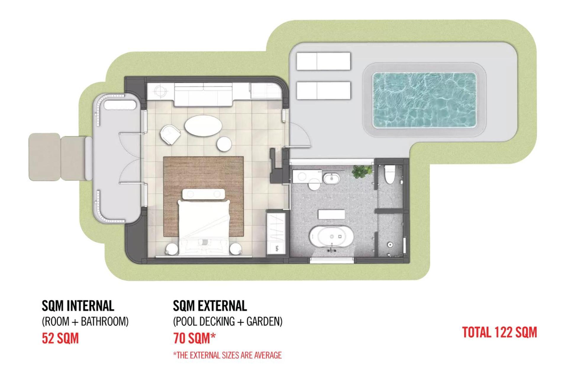 The Standard, Hua Hin Otel Dış mekan fotoğraf Floorplan of a typical suite
